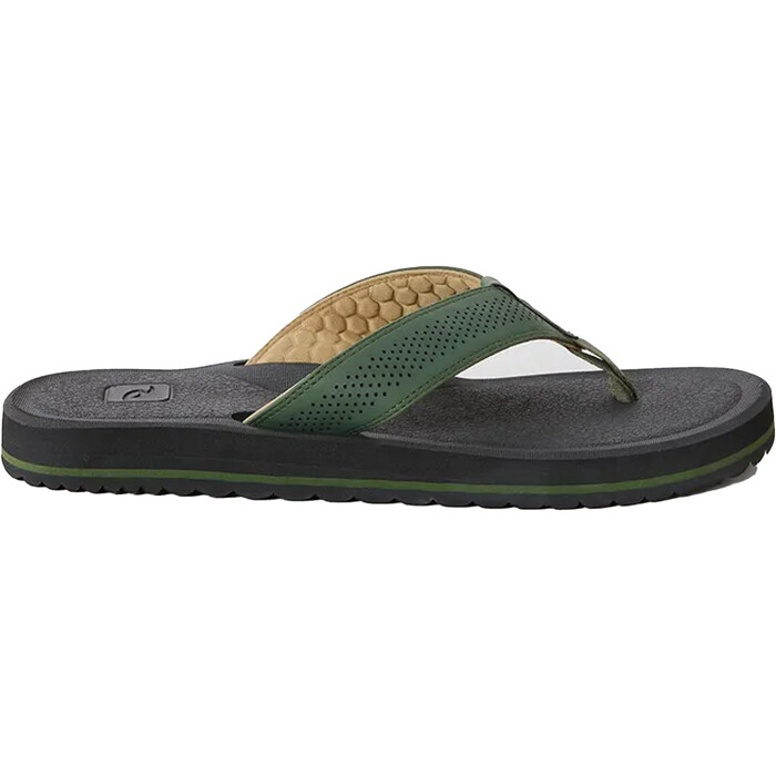 2024 Rip Curl Mens Chiba Open Toe Flip Flops TCTG47 - Forest Green